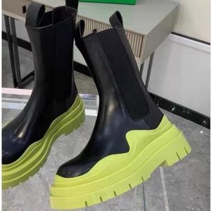 COPY - Chelsea Black /Lime Lug Sole Boots 🥾